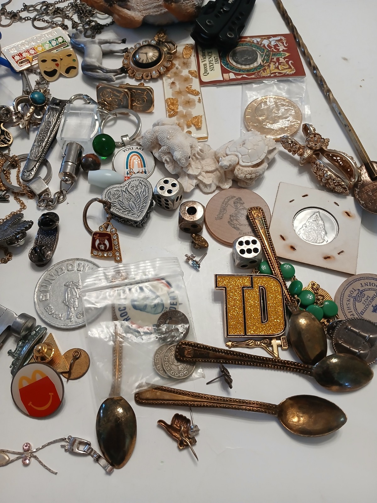 vintage estate junk drawer collection lot