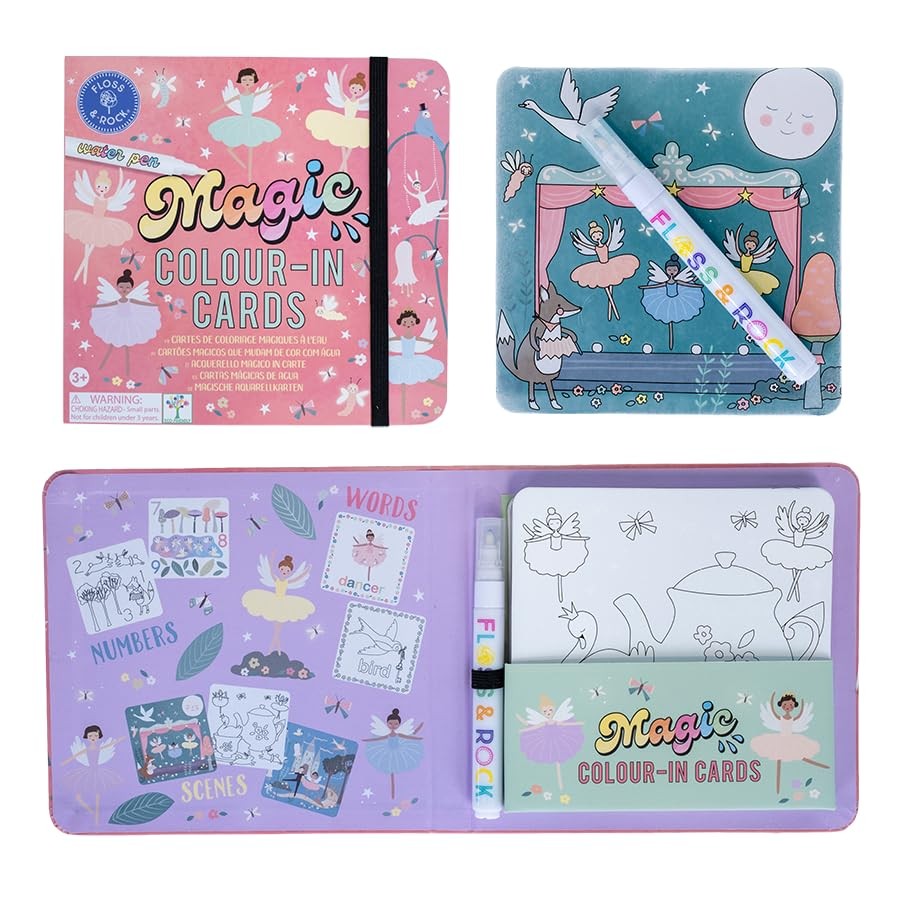 Floss & Rock Enchanted Water Pen & Cards Kit 7.48″ Drawing Activity Set