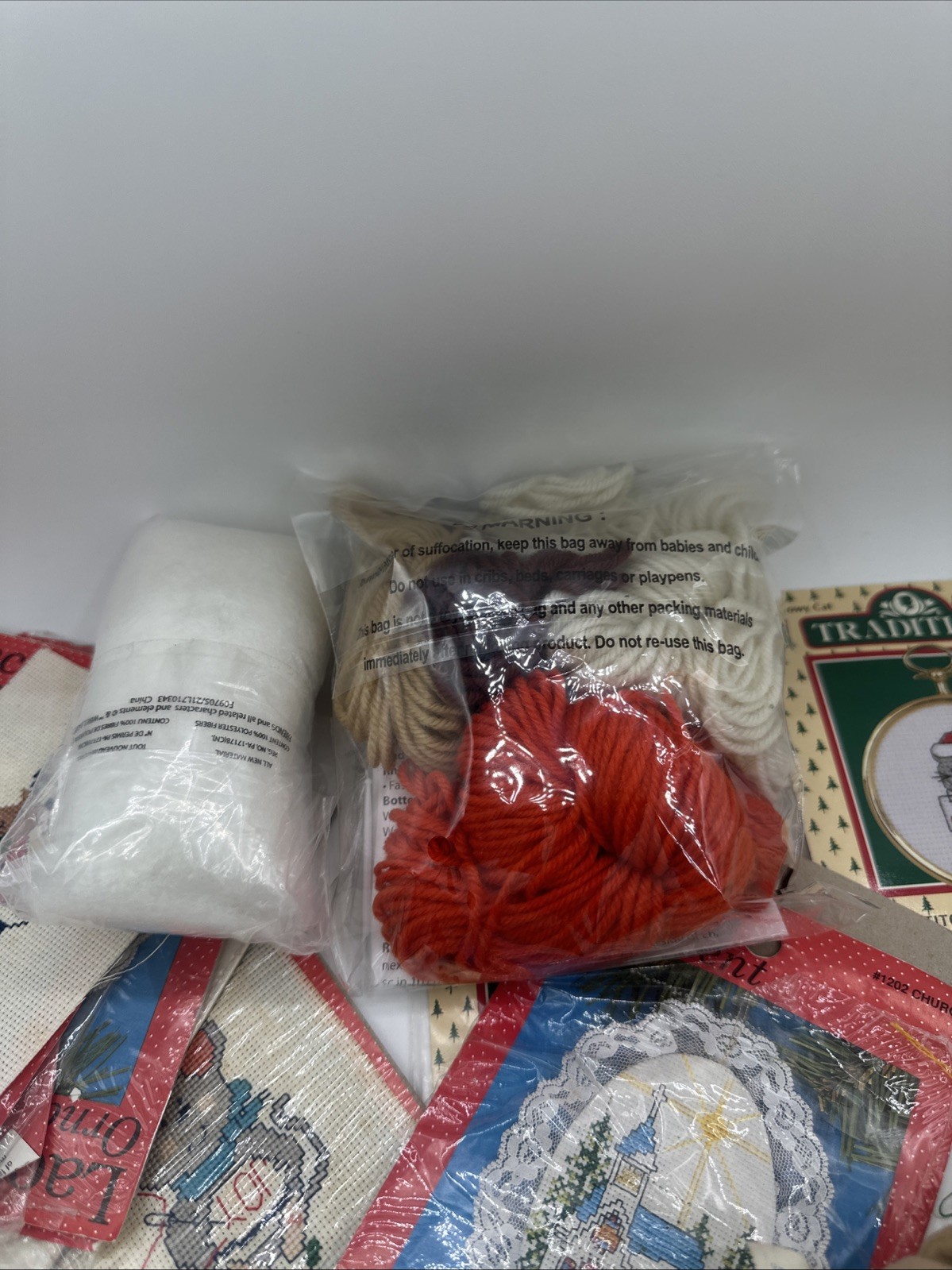 Junk Drawer Lot Miscellaneous VTG Cross Stitch Pokemon Cards Xmas Friends Naruto
