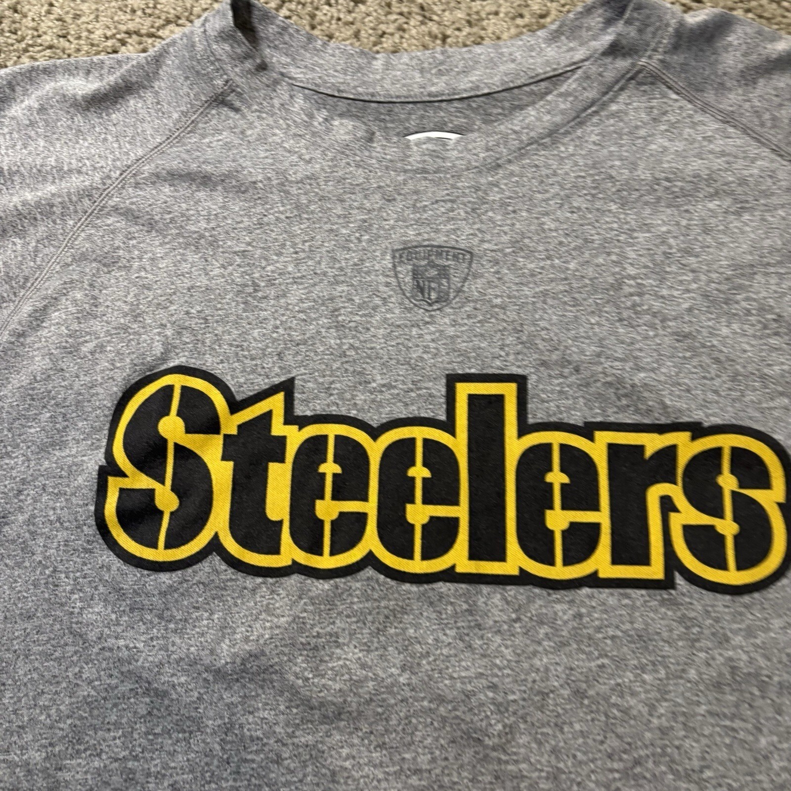 Vintage Pittsburgh Steelers Reebok NFL Equipment Long Sleeve Shirt Gray Mens XL