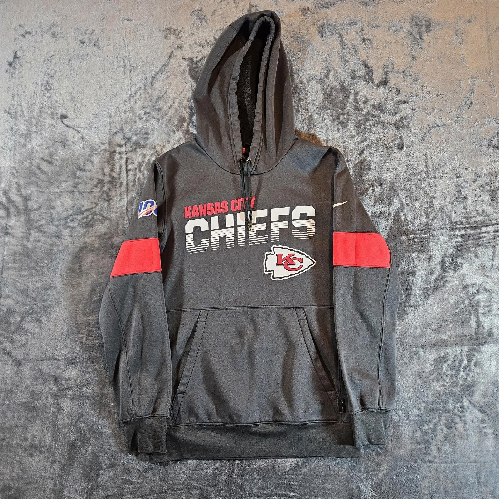 Nike KC Chiefs 2019 Unisex S NFL 100 Anniversary Hoodie Gray