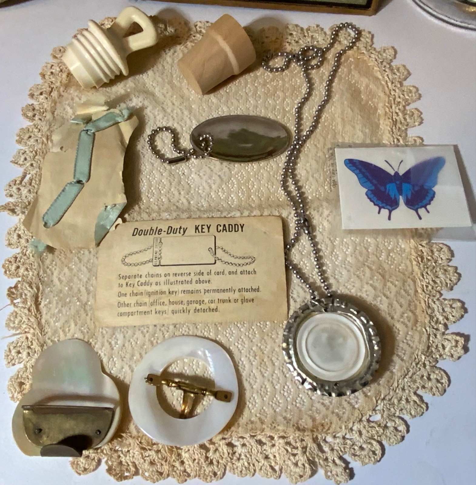 VTG Junk Drawer Lot Assemblage Art Mixed Media Crafts Over 4# Buttons Books MOP
