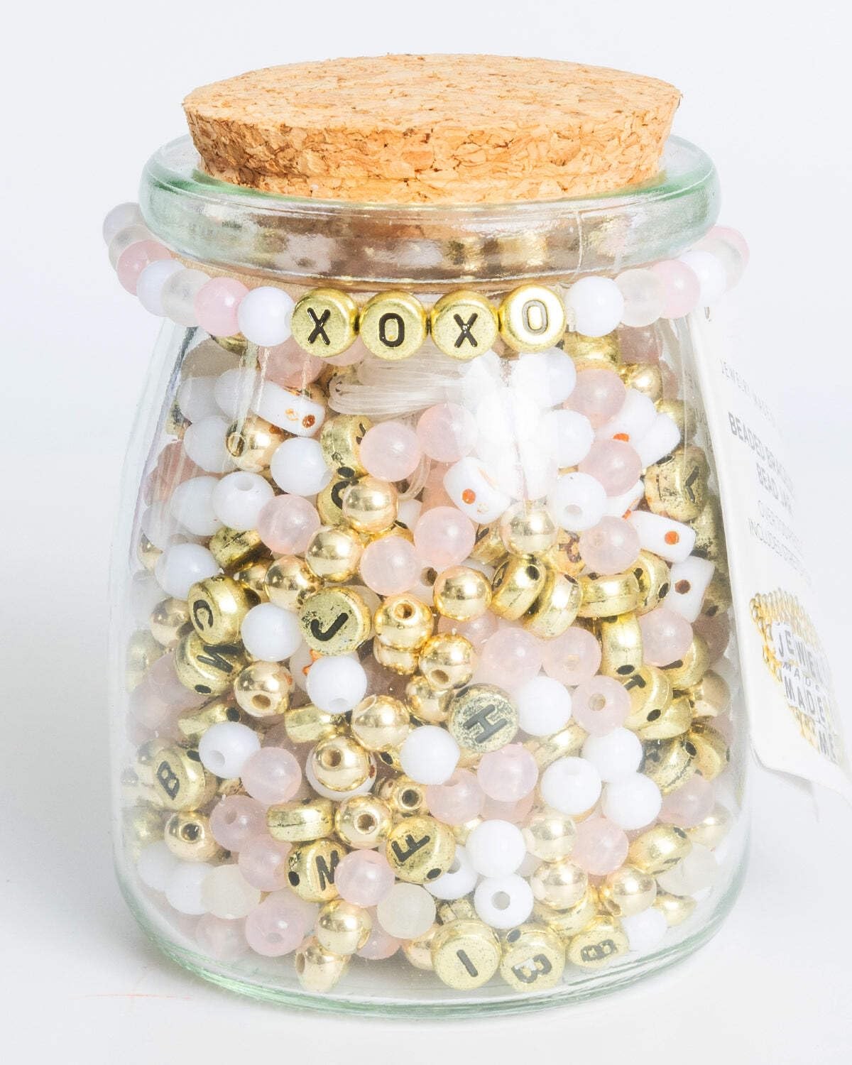 JEWELRY MADE BY ME Gold and Pink XOXO DIY Bead Jar