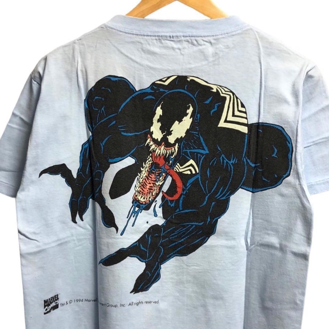 Venom Marvel Comics T-Shirt Aqua Size M Anime Movie 80s 90s Used