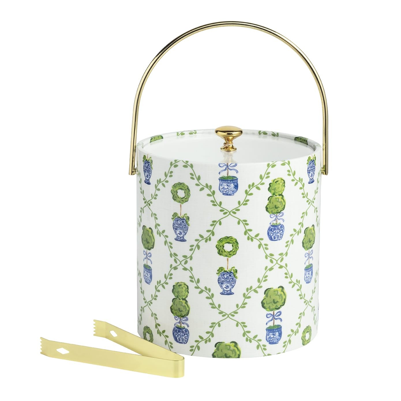 Mud Pie Boxwood Vinyl Ice Bucket
