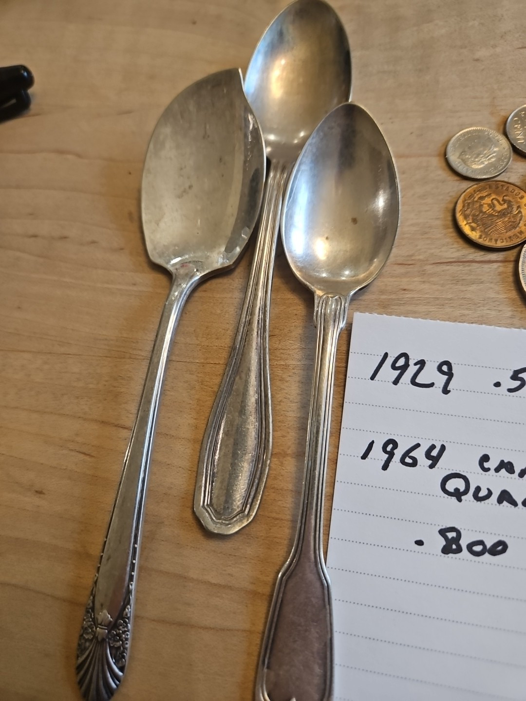 silver plated flatware. Foreign Coins Some Has Silver Content