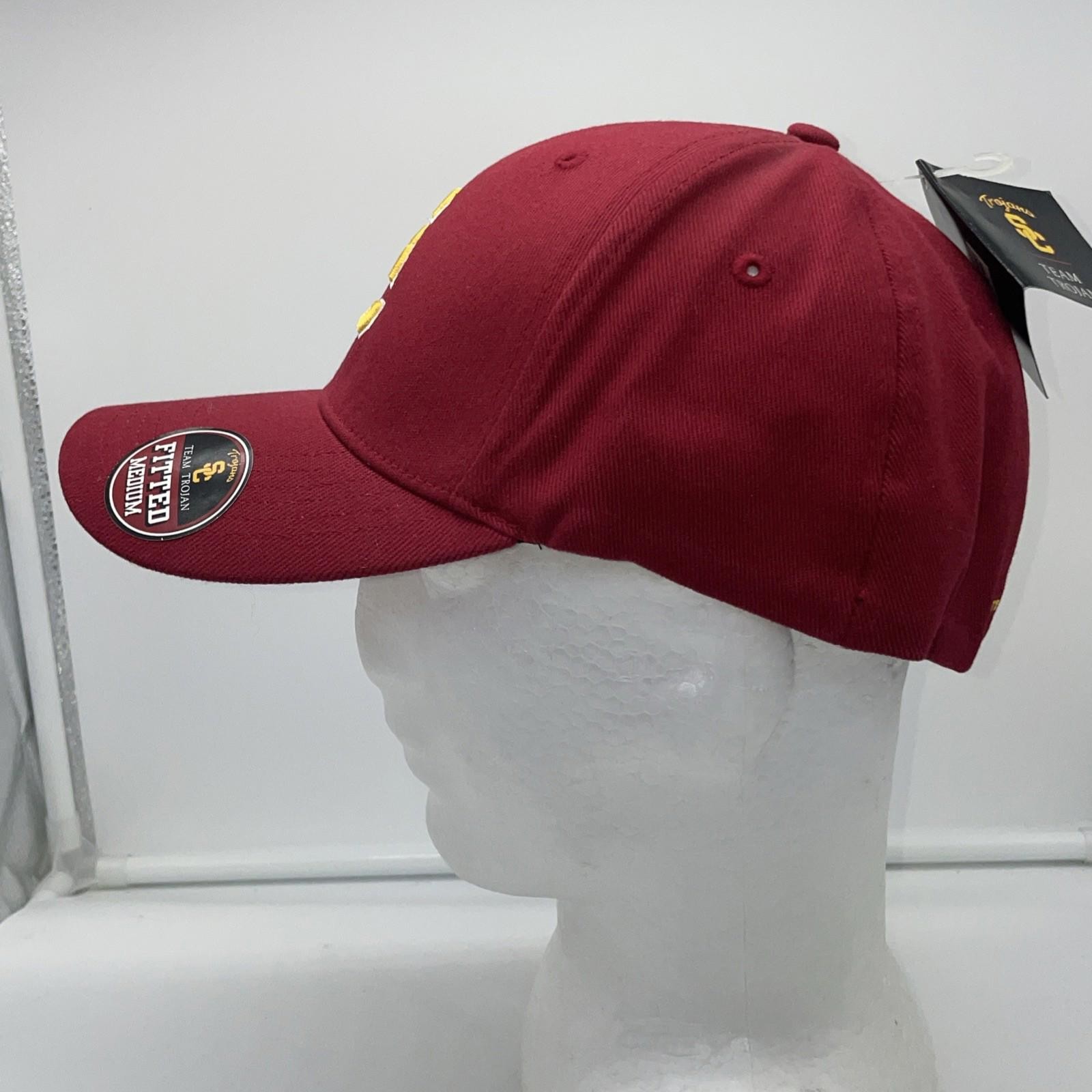 USC Trojans Team Trojan – Collegiate Licensed Product Fitted Hat Sz M Cap NWT