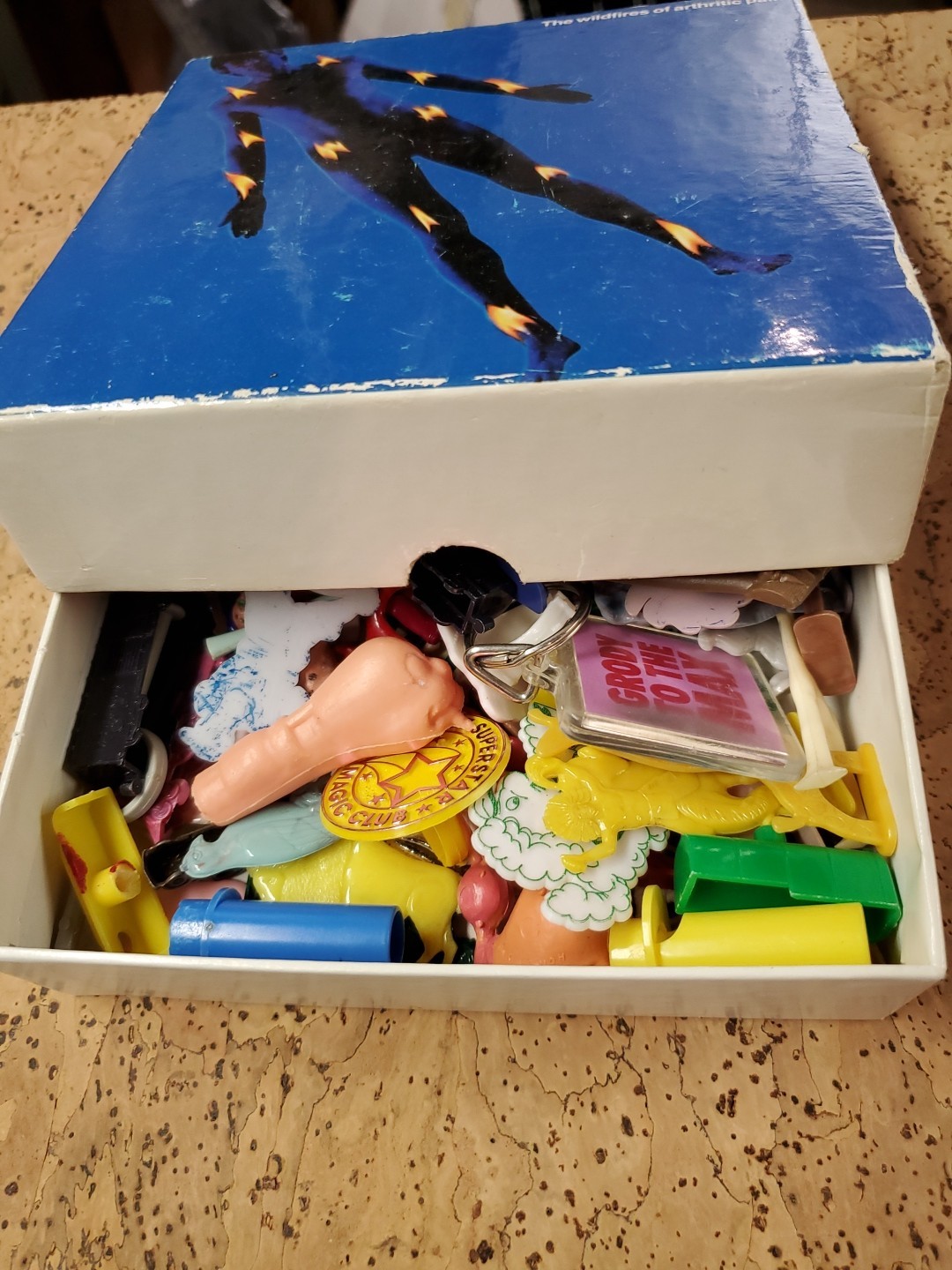 Vintage Plastic Toy Junk Drawer Lot Keychains License Premiums