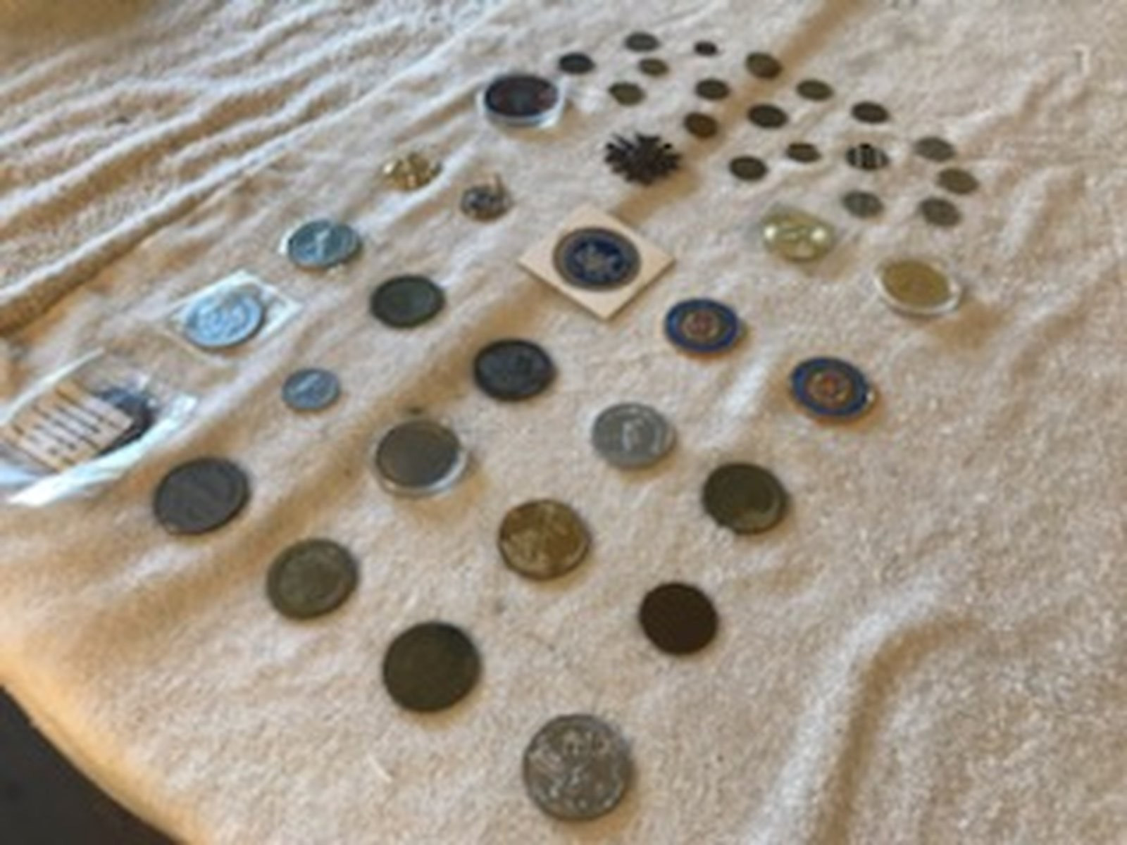 Vintage Antique Junk Drawer Lot Mixed Medals Coins Tokens Military Fraternal