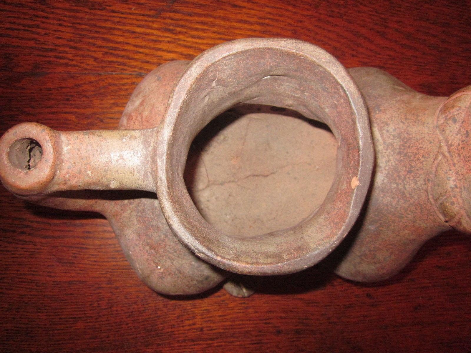 It looks like a Pre-Columbian Colima Dog Lamp/Vessel, un-glazed