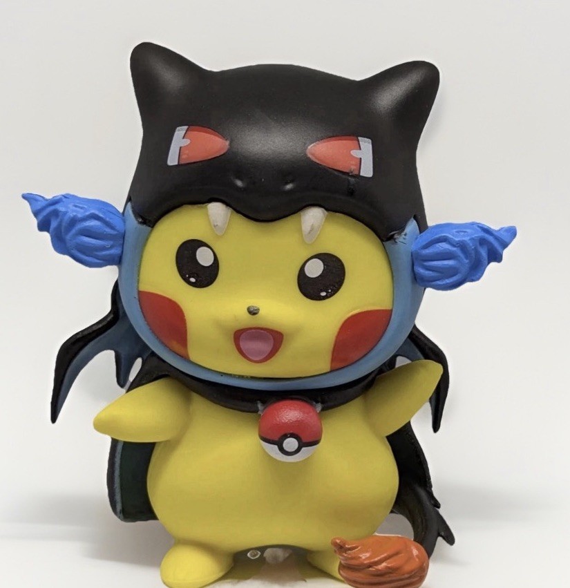 Pikachu Mega Charizard X Cosplay Figure Collectible Pokemon Style Toy Cute