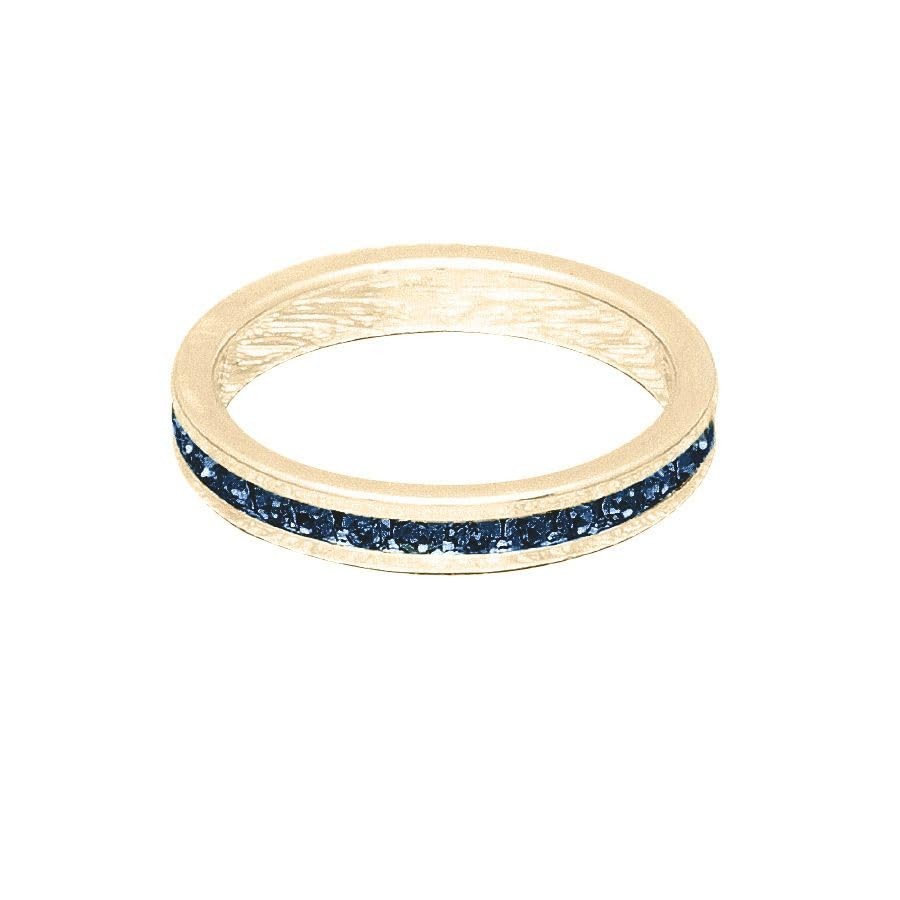 Maya J September Birthstone Yellow Gold Stackable Ring, Size 6, Sapphire