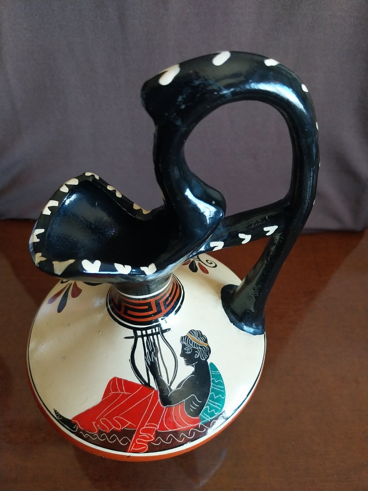 Handmade Greek Amphora Vases, Archaic Period Figures, Zeus, Hera, Aphrodite