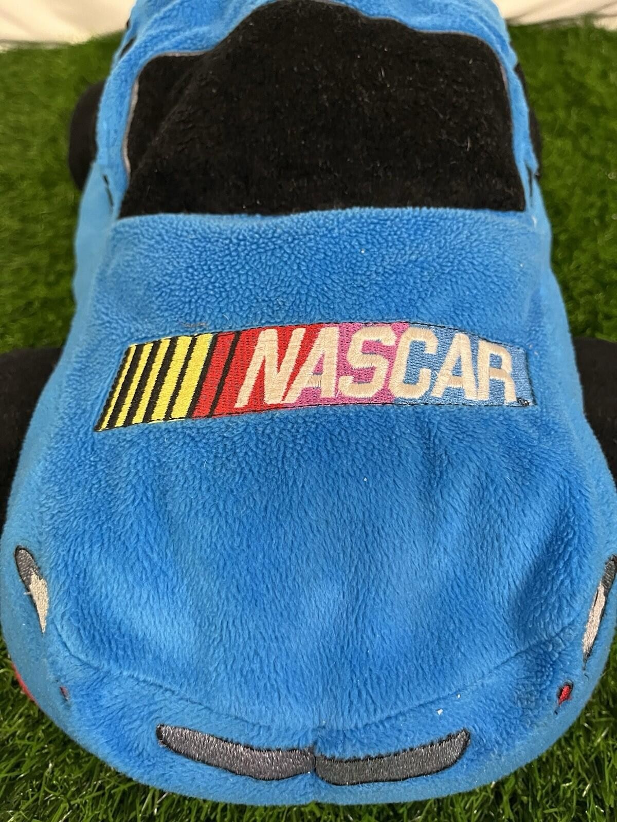 Rare Y2K NASCAR Martin Truex Junior Plush Car Pillow 56 Blue Green 19″ Dan River