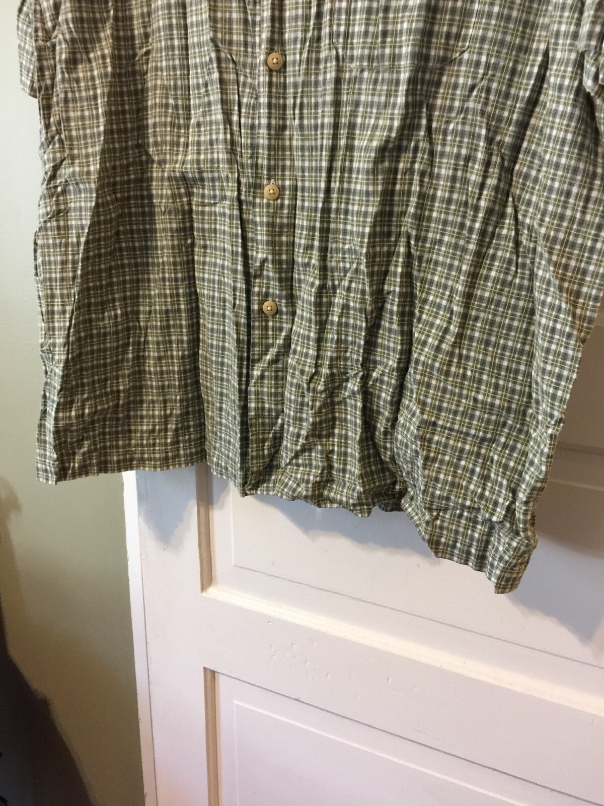VTG American Eagle Men’s Plaid Hawaiian Short Sleeve Button Down Shirt Size XXL