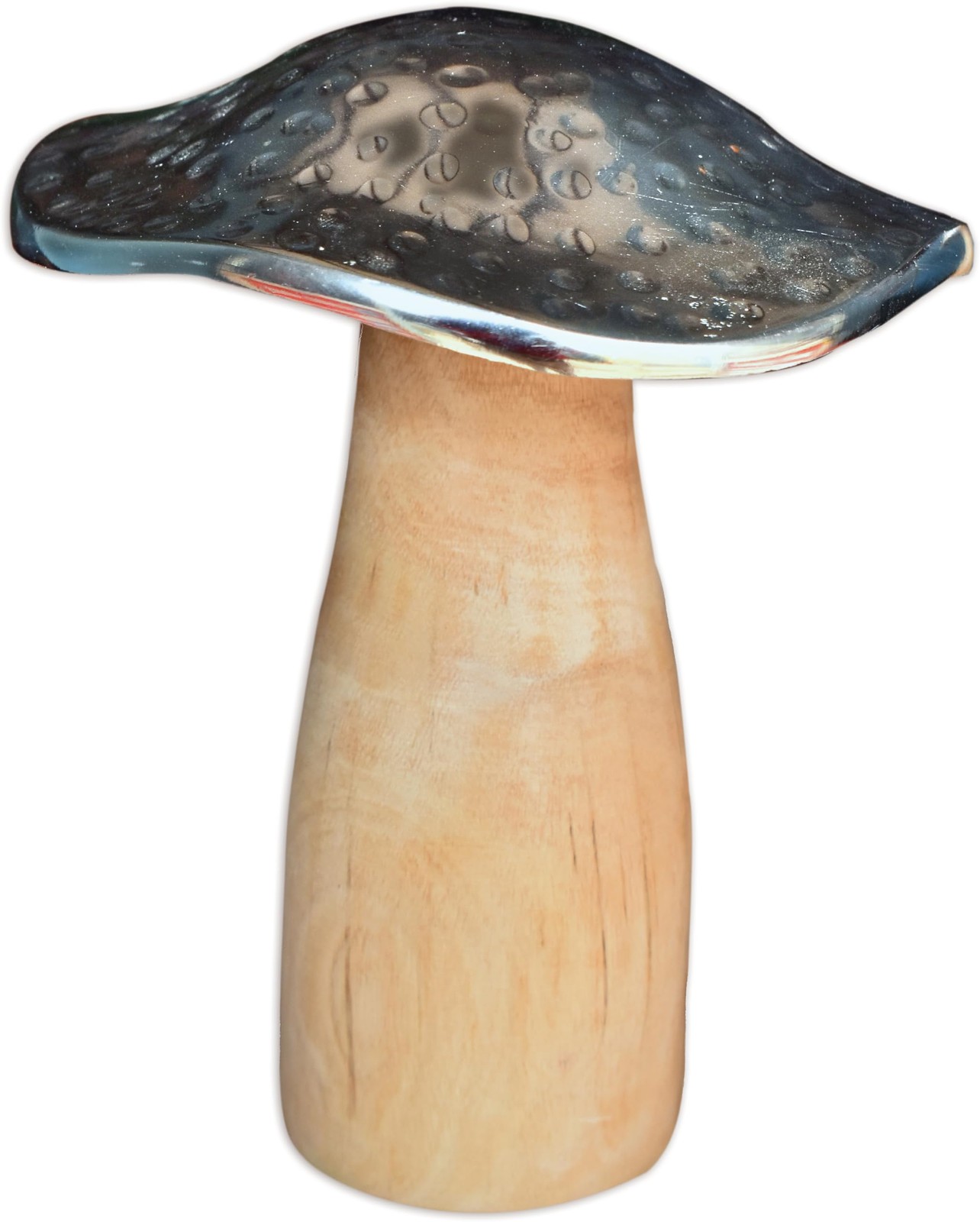 Sunset Vista Designs Mushroom Figurine Fall Tabletop Décor 7.5″ Silver