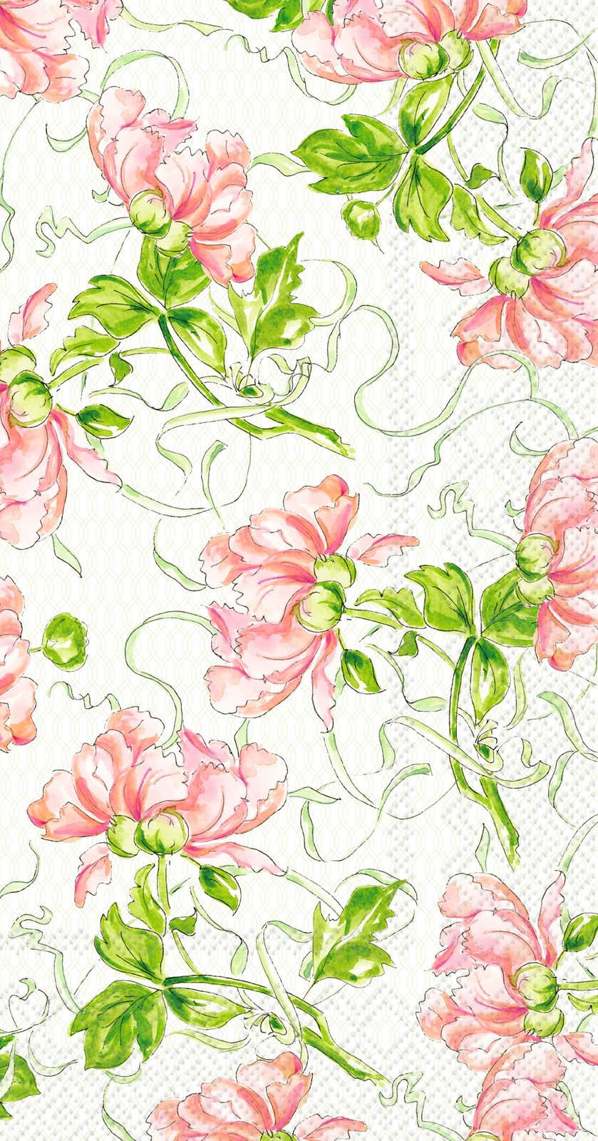 IHR Rosanne Beck Dinner Napkins Coral Garden Party 16ct 3-Ply Paper