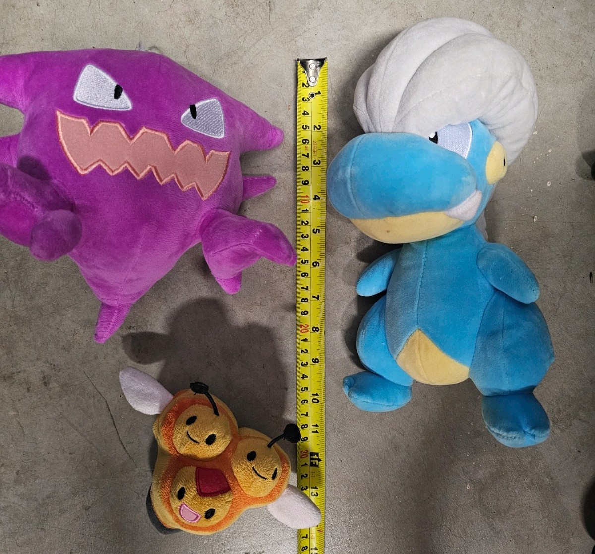 Pokemon Plush 7 Lot Arceus Grookey Bagon Combee Haunter Pikachu Build A Bear