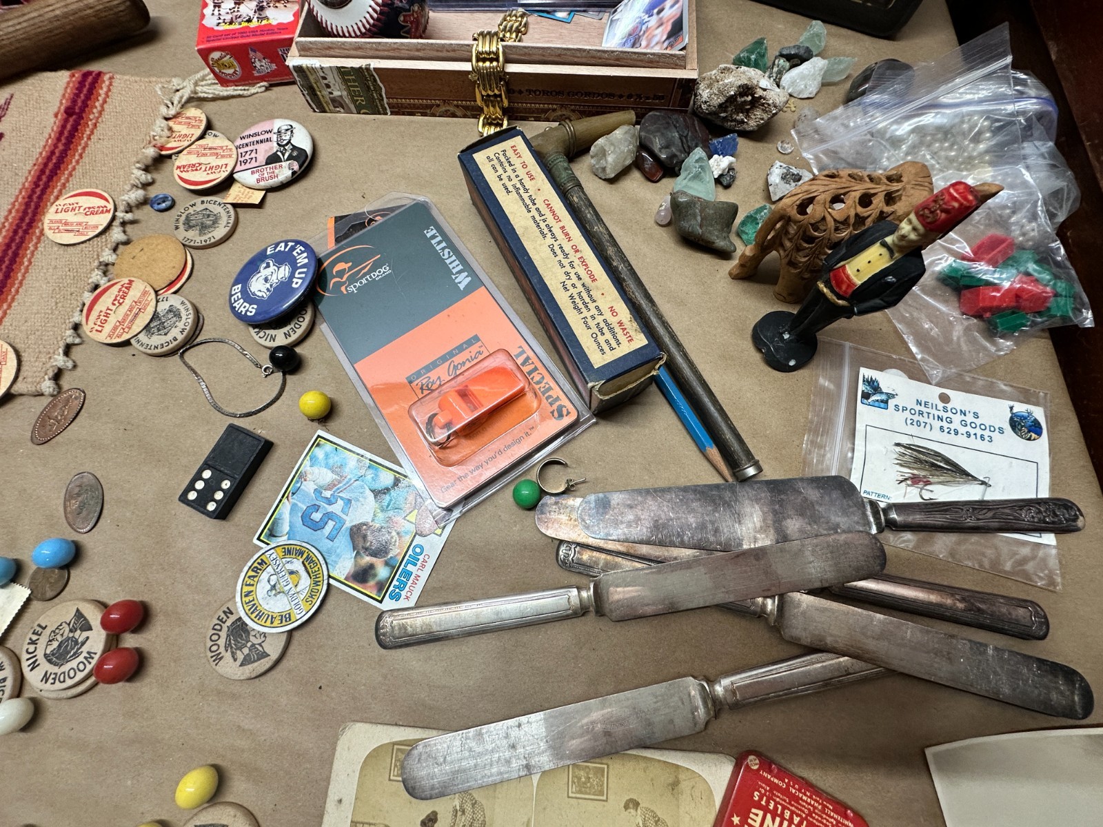 Junk Drawer Lot #5 – Random Antique Vintage Smalls – Coins Cards Jewelry Money