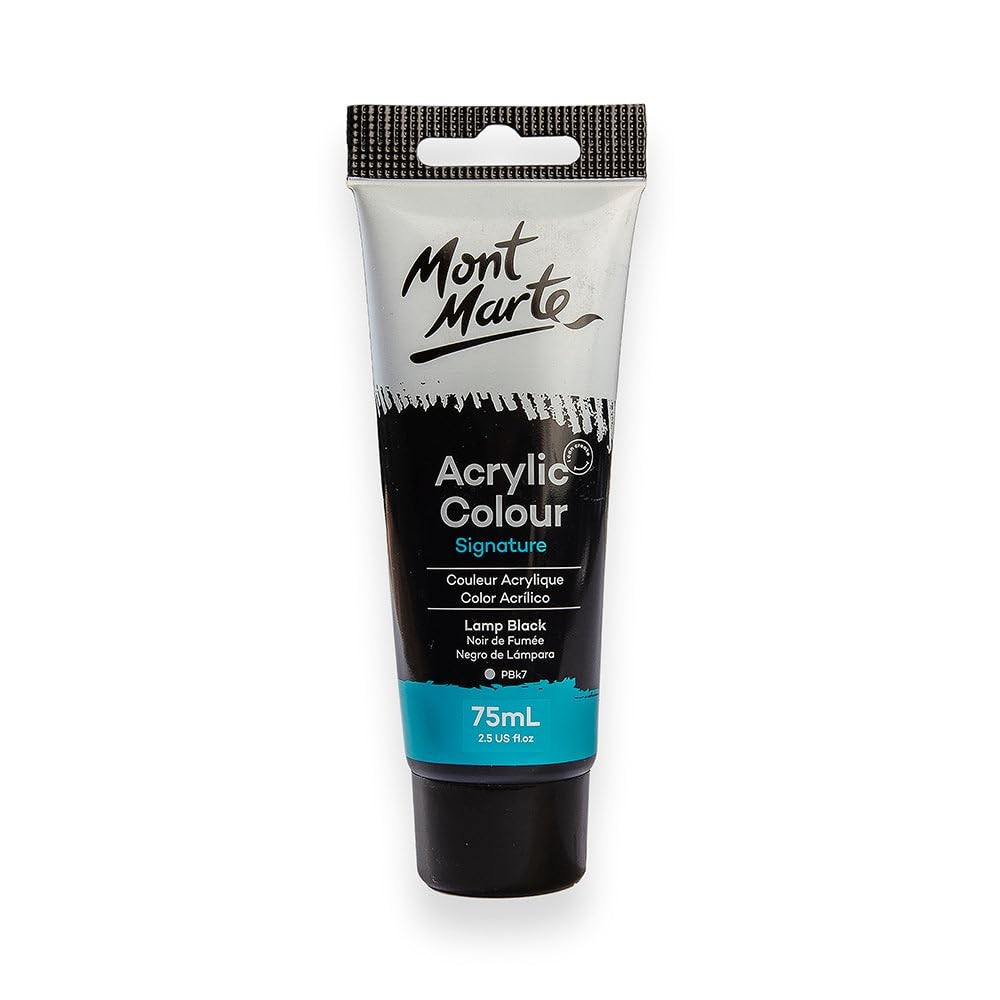Mont Marte Acrylic Paint Studio 75ml – Lamp Black