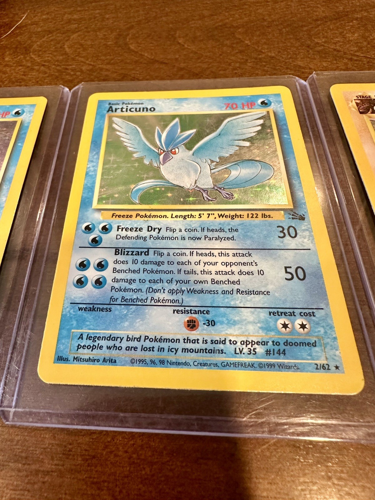 Holographic Pokemon Cards Articuno, Kangaskhan, Lapras, Aerodactyl Base Set