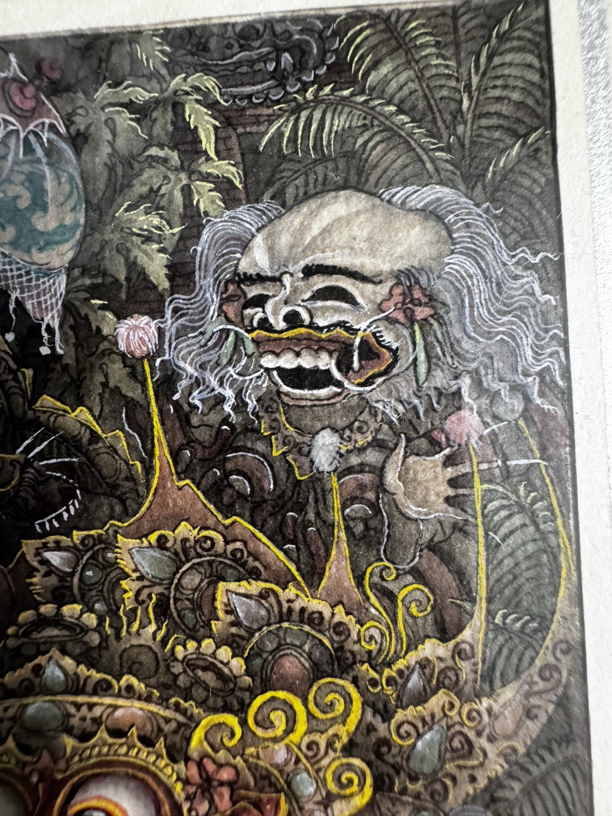 Miniature Framed Balinese Bali Traditional Painting