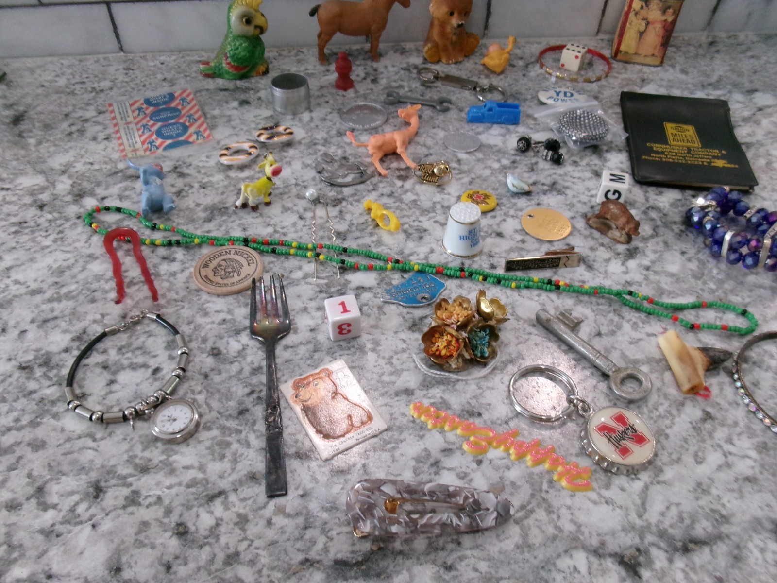 Vintage Junk Drawer/Trinket Lot, 50 Piece Lot, 1.3lbs – #2