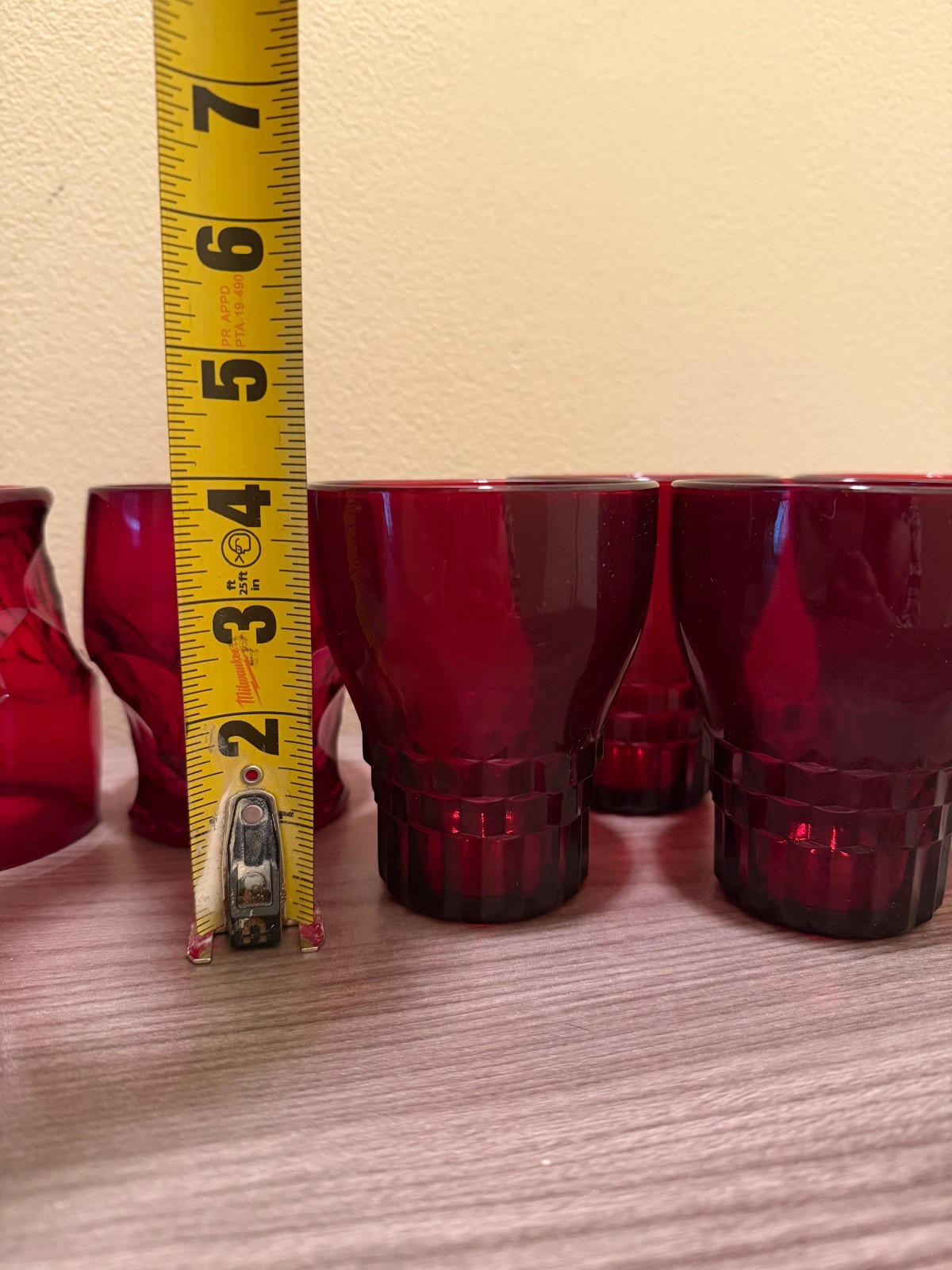 Mixed Lot of Anchor Hocking & Viking Ruby Glasses (See description for details)