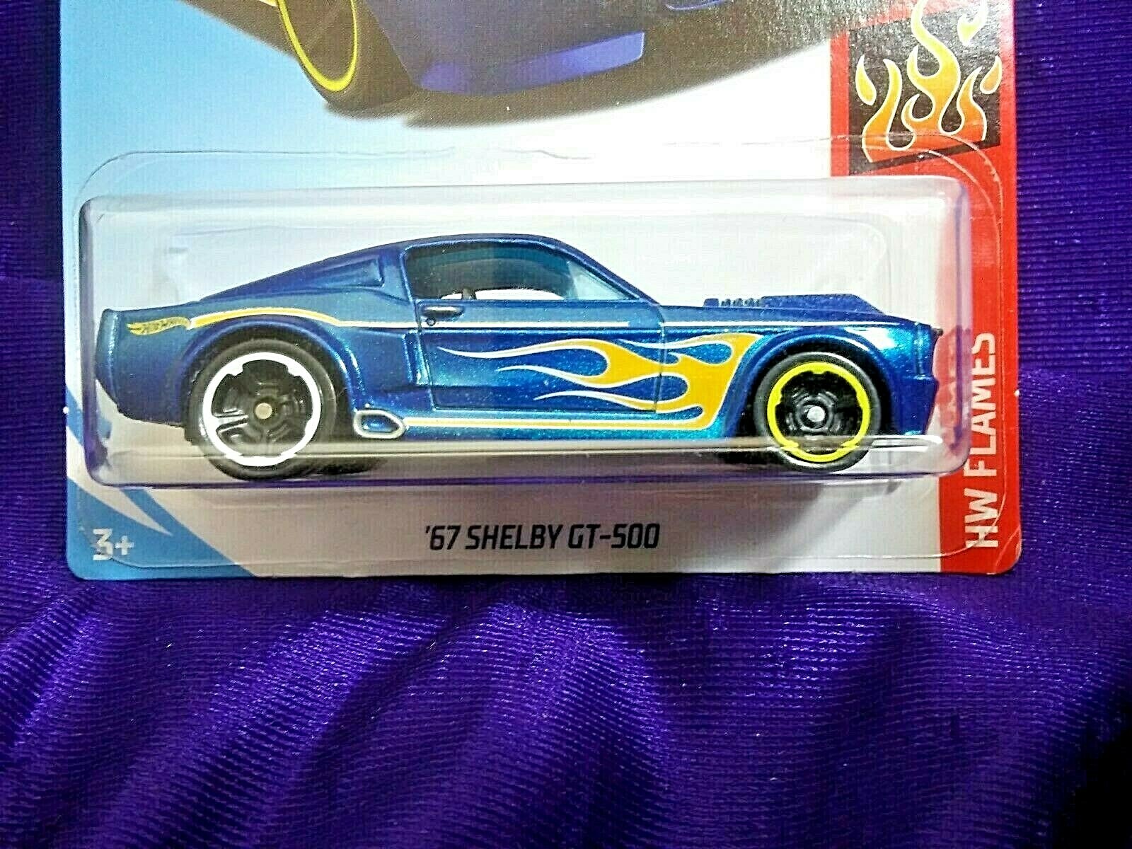 Hot Wheels ’67 Shelby GT-500 HW Flames #10/10 Blue Diecast 1:64 Scale Must See