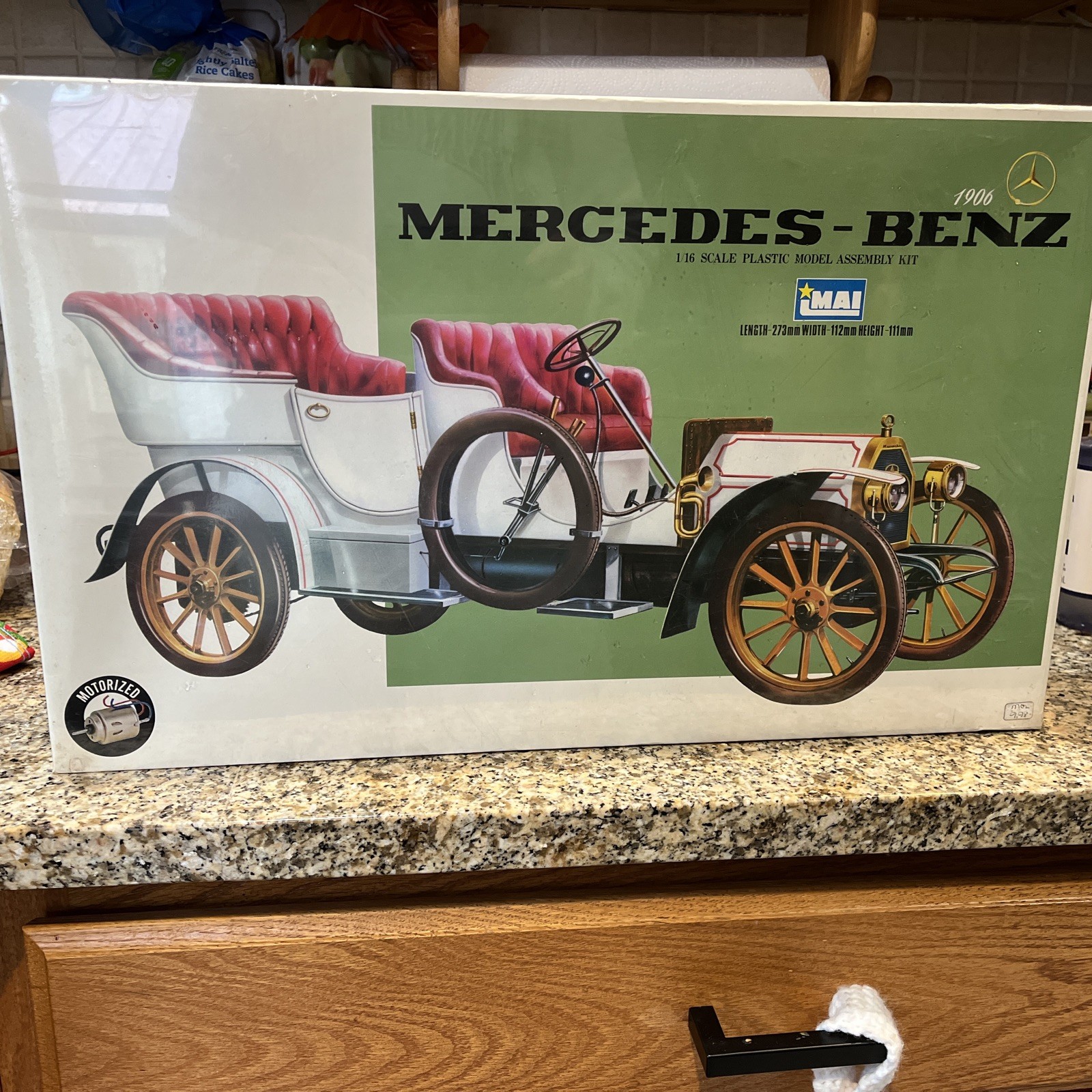 [Unassembled] BANDAI 1/16 Scale 1906 Mercedes-Benz Plastic Model Kit Banzai Old