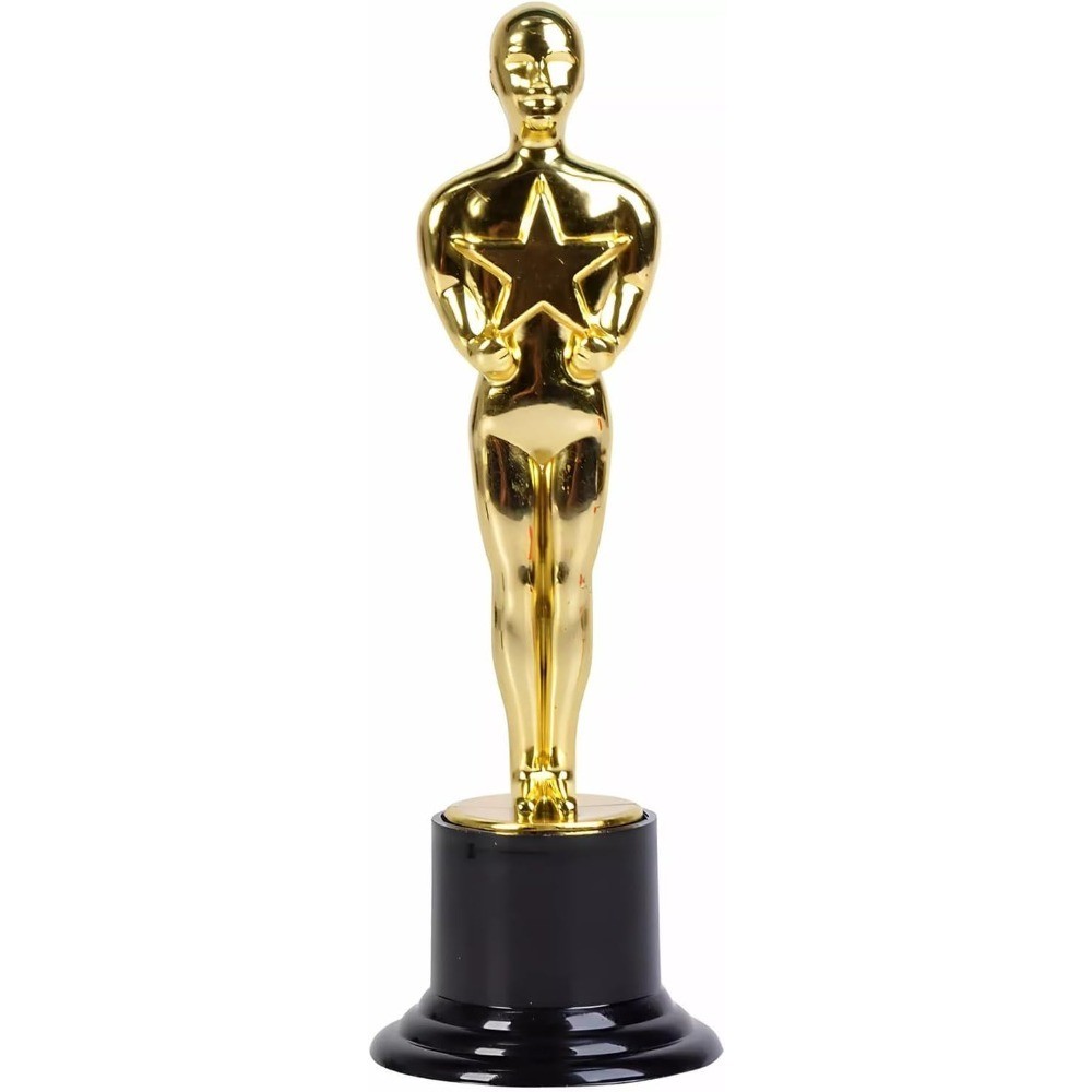 6 Inch Gold Plastic Film Award Trophy Statue Single Piece Order