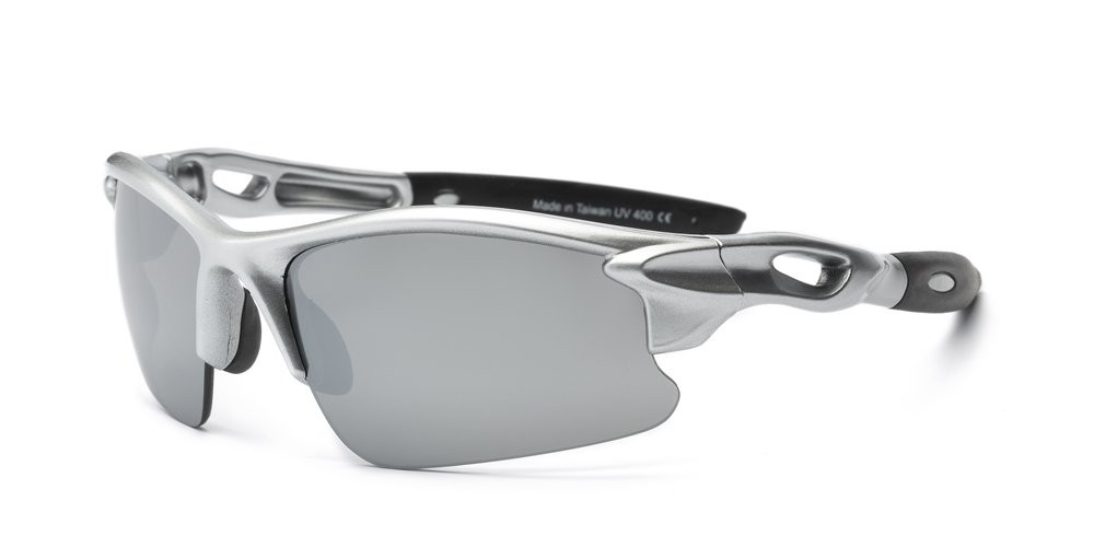Real Shades Blaze Wraparound Sunglasses, UV Protection, Silver