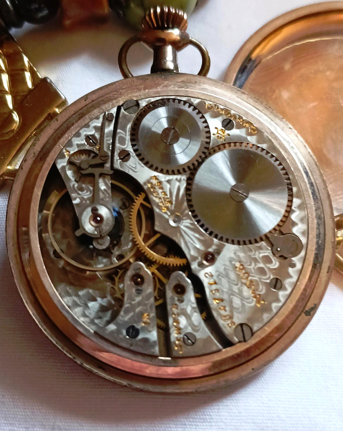Junk Drawer Working 1913 Hampden 306 Pocket Watch Sterling Silver Jewelry Knives