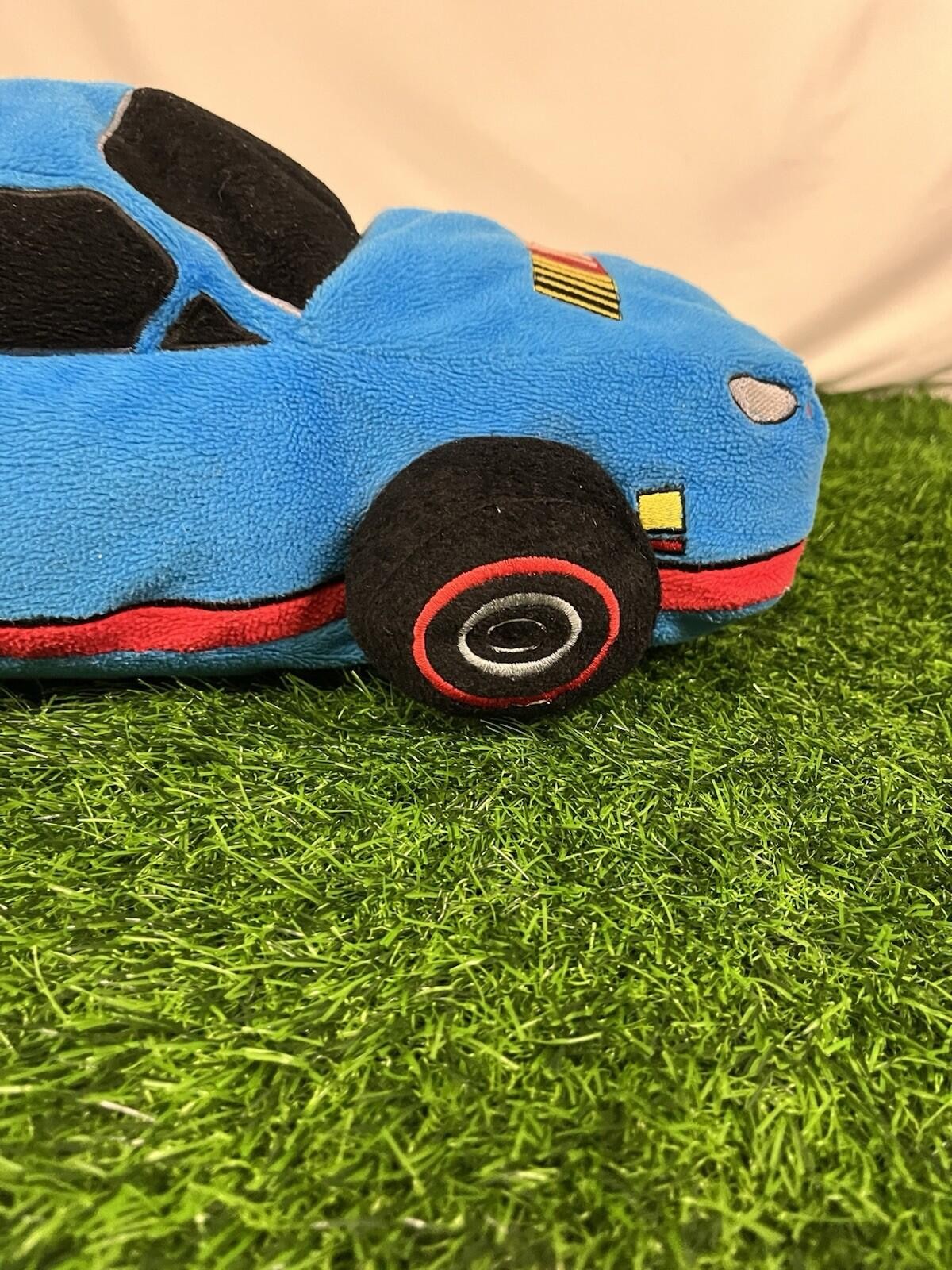 Rare Y2K NASCAR Martin Truex Junior Plush Car Pillow 56 Blue Green 19″ Dan River