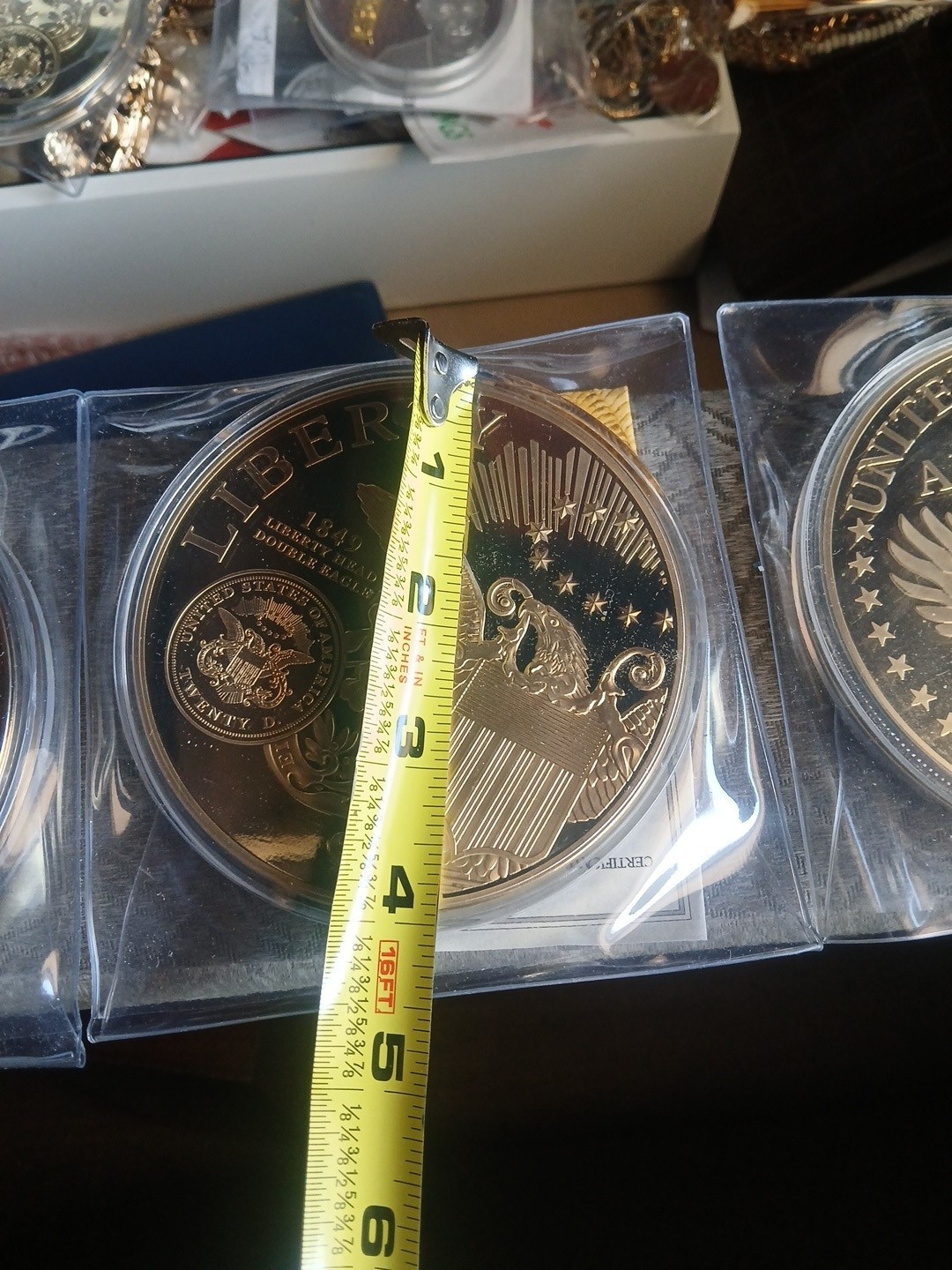 3 Lot American Mint Classic Eagles U.S. 376g Layered 24k Gold Replica 2016 (R)