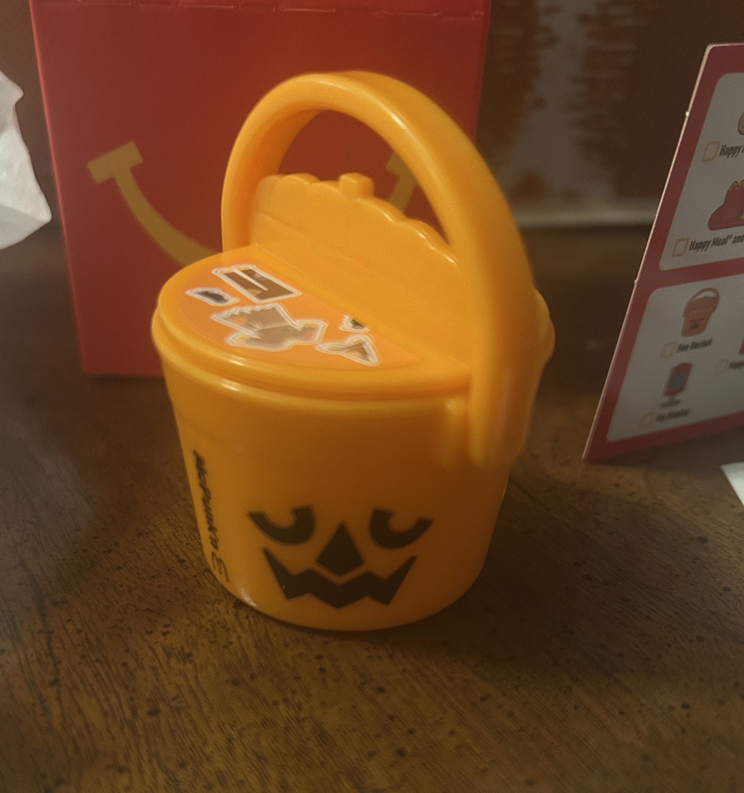 Lil McDonald’s Halloween Pumpkin Bucket Orange Mini Toy Happy Meal