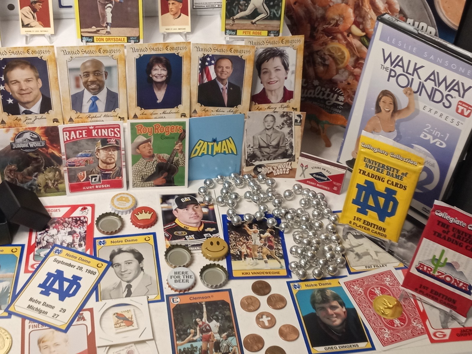 Junk Drawer Lot Collectibles, Coins, Cards, Comic, Misc, Special #512B