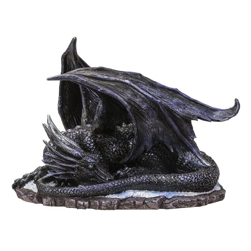 Pacific Giftware Dark Dragon, Cold Cast Resin, 5.91-inch Height