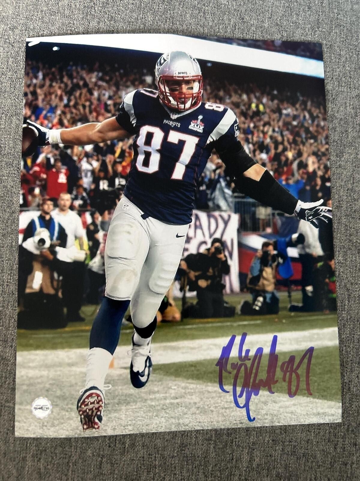 Rob Gronkowski New England Patriots Autographed Signed 8×10 Photo COA