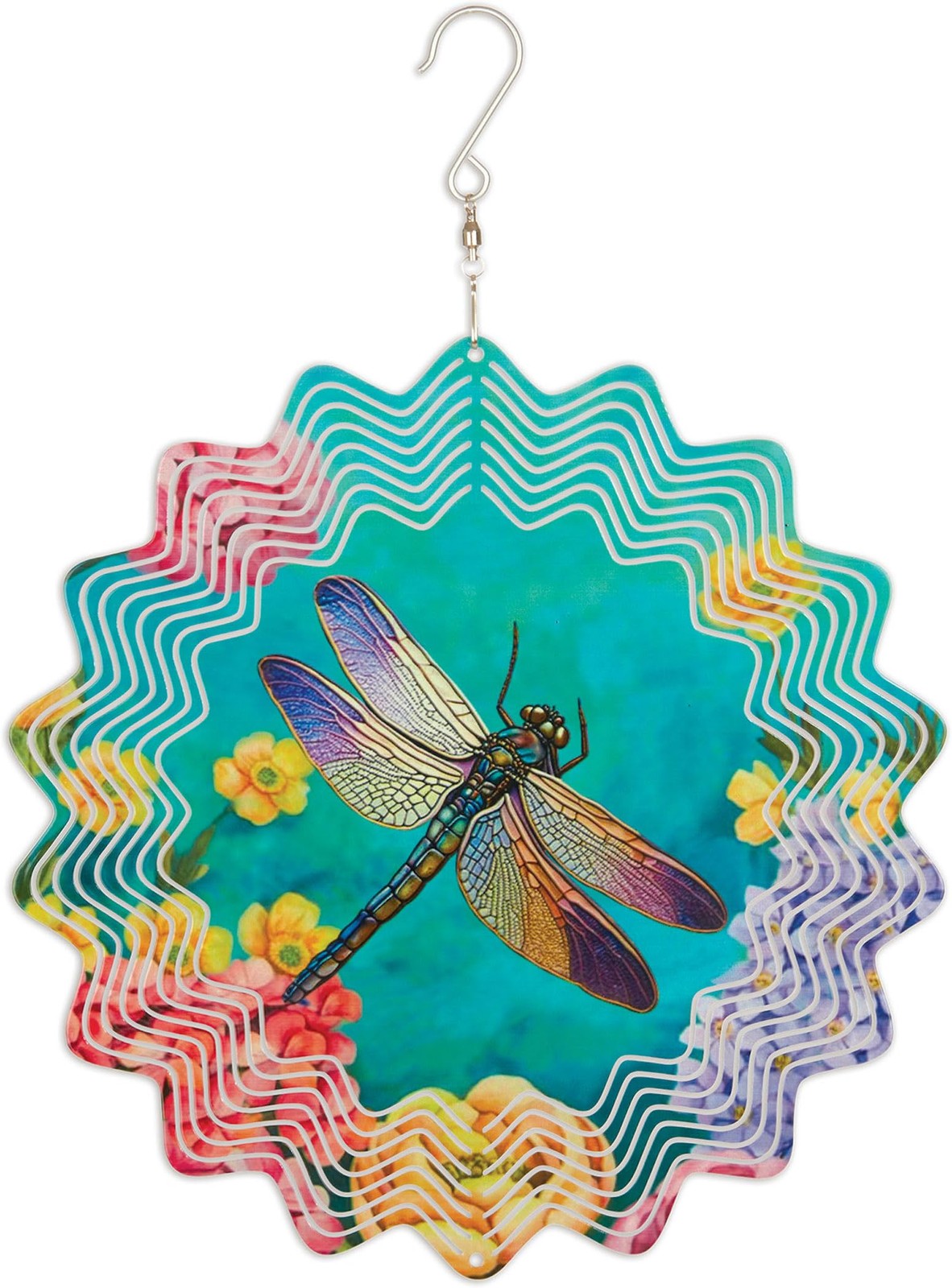 Sunset Vista Designs Artful Hanging Spinner- Dragonfly Wind Spinner 11″ Tall