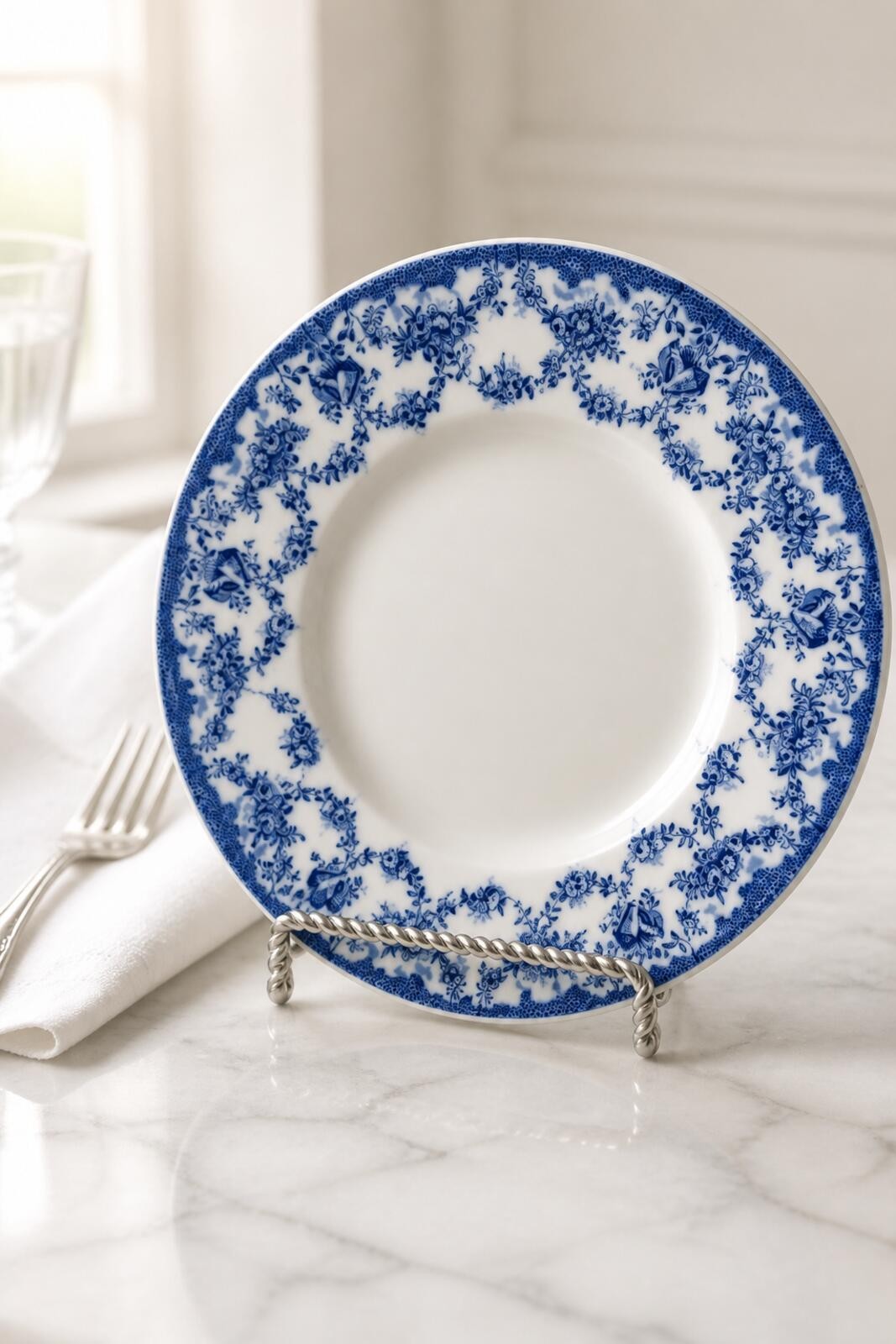 Antique Royal Doulton Audley Flow Blue Salad Luncheon Plate England 1902-1922