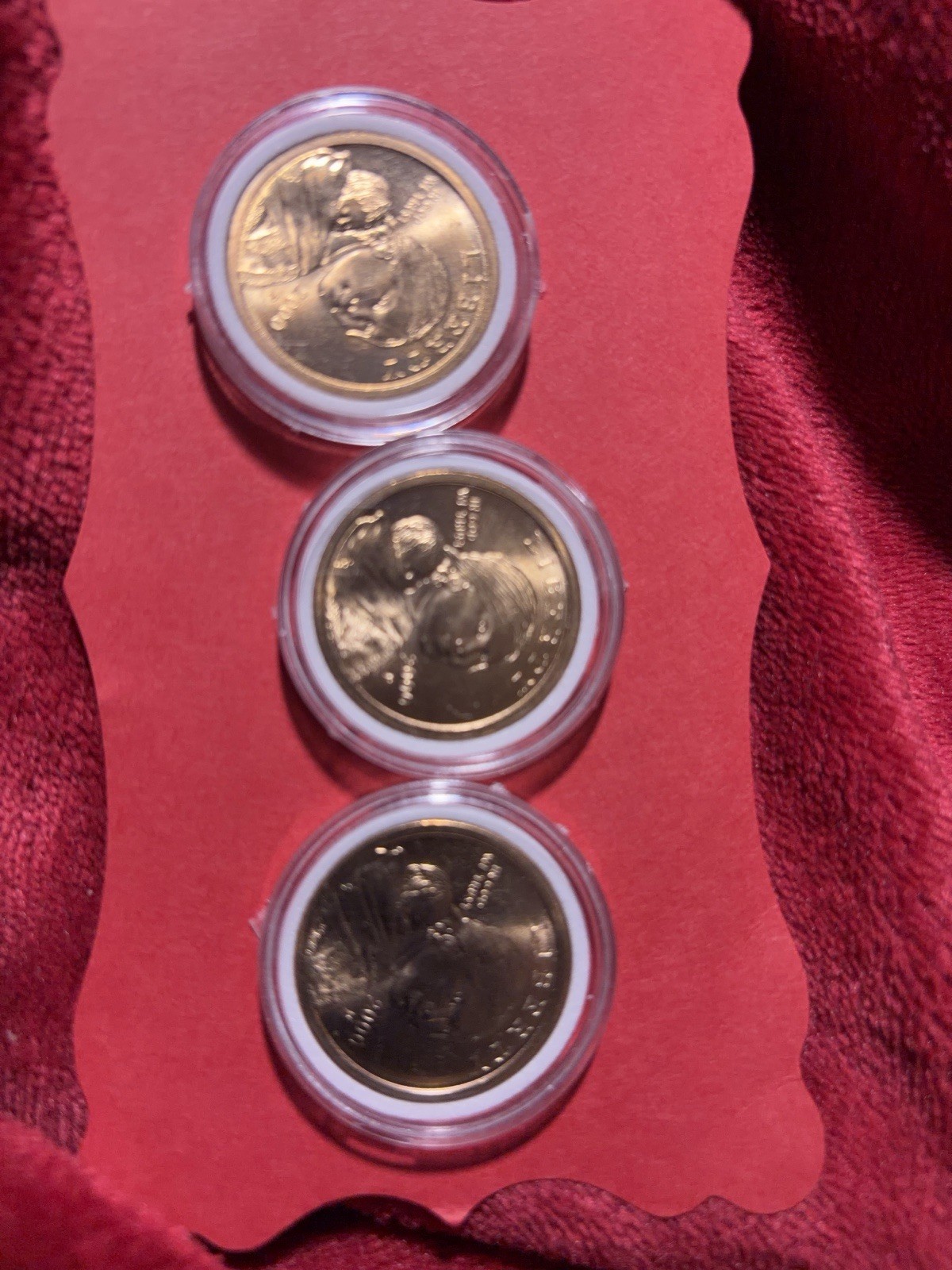 #659 UNC “2000 P” Lot of (3) $1.00 Sacagawea Native American Dollars MINT Coins