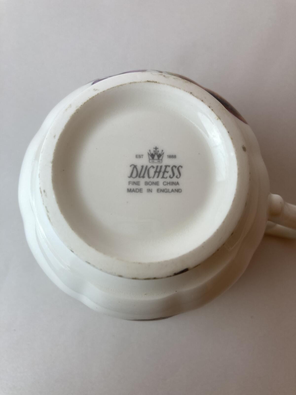 Duchess Bone China Fruit Pattern Teacup Made in England Vtg