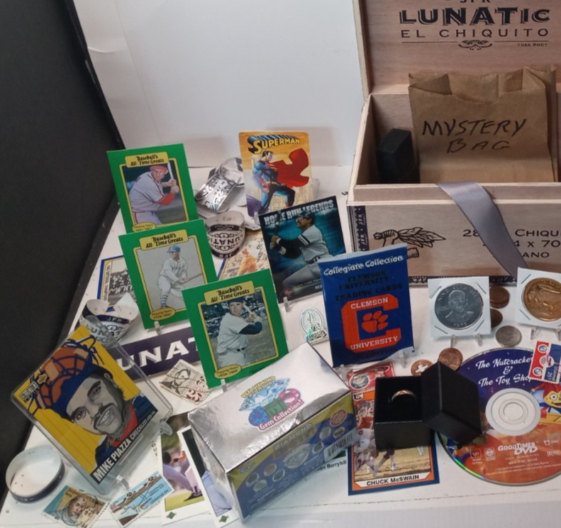 Cigar Box of Junk Drawer Collectibles, Misc, #C1