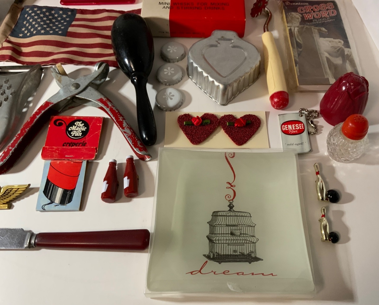 VTG to New Junk Drawer Lot Assemblage Art Crafts 3.5# Pins, Coffee Can, Kitchen