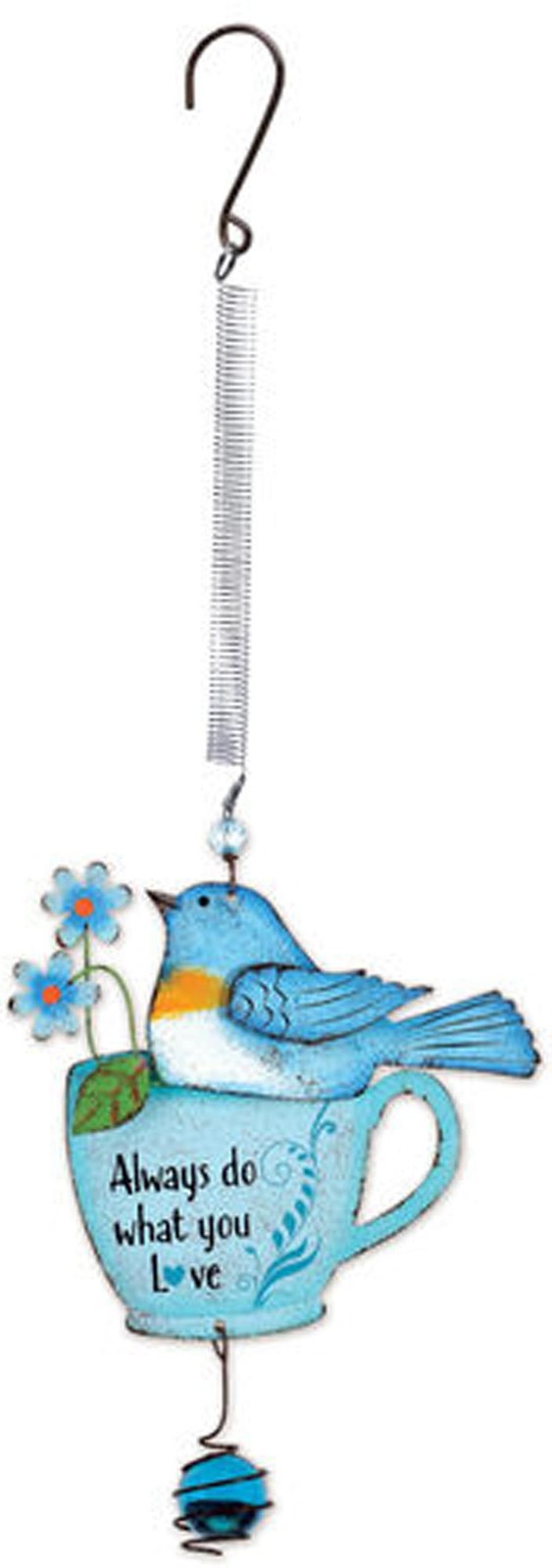 Sunset Vista Designs Bird in Cup Metal Bouncing Ornament Always Do What You Love