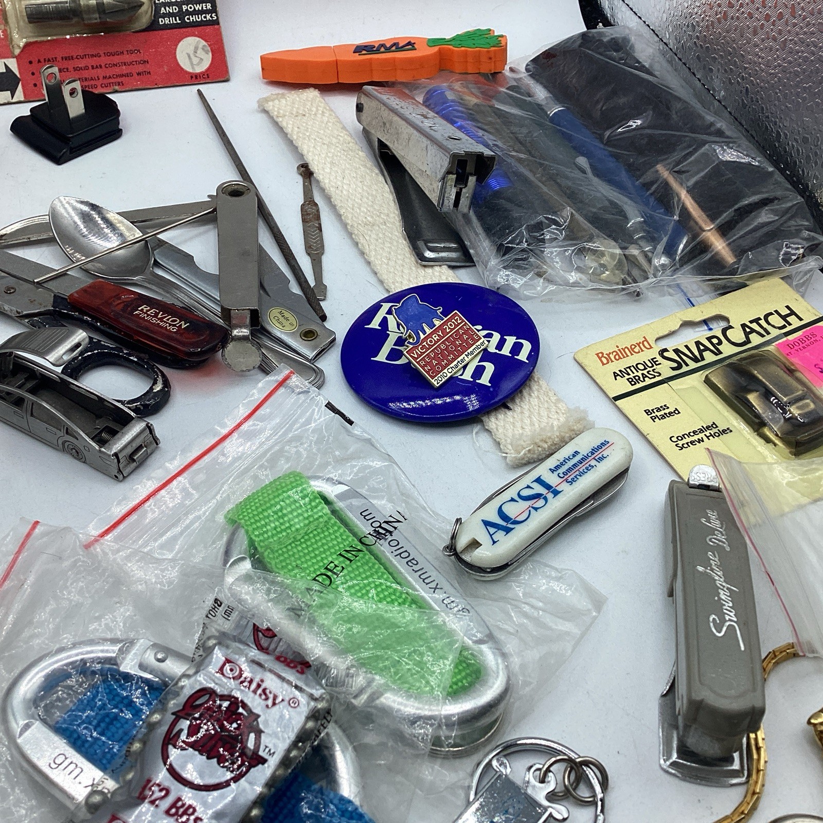Junk Drawer Vintage Mix Jewlery Knife Lure Zippo Tools