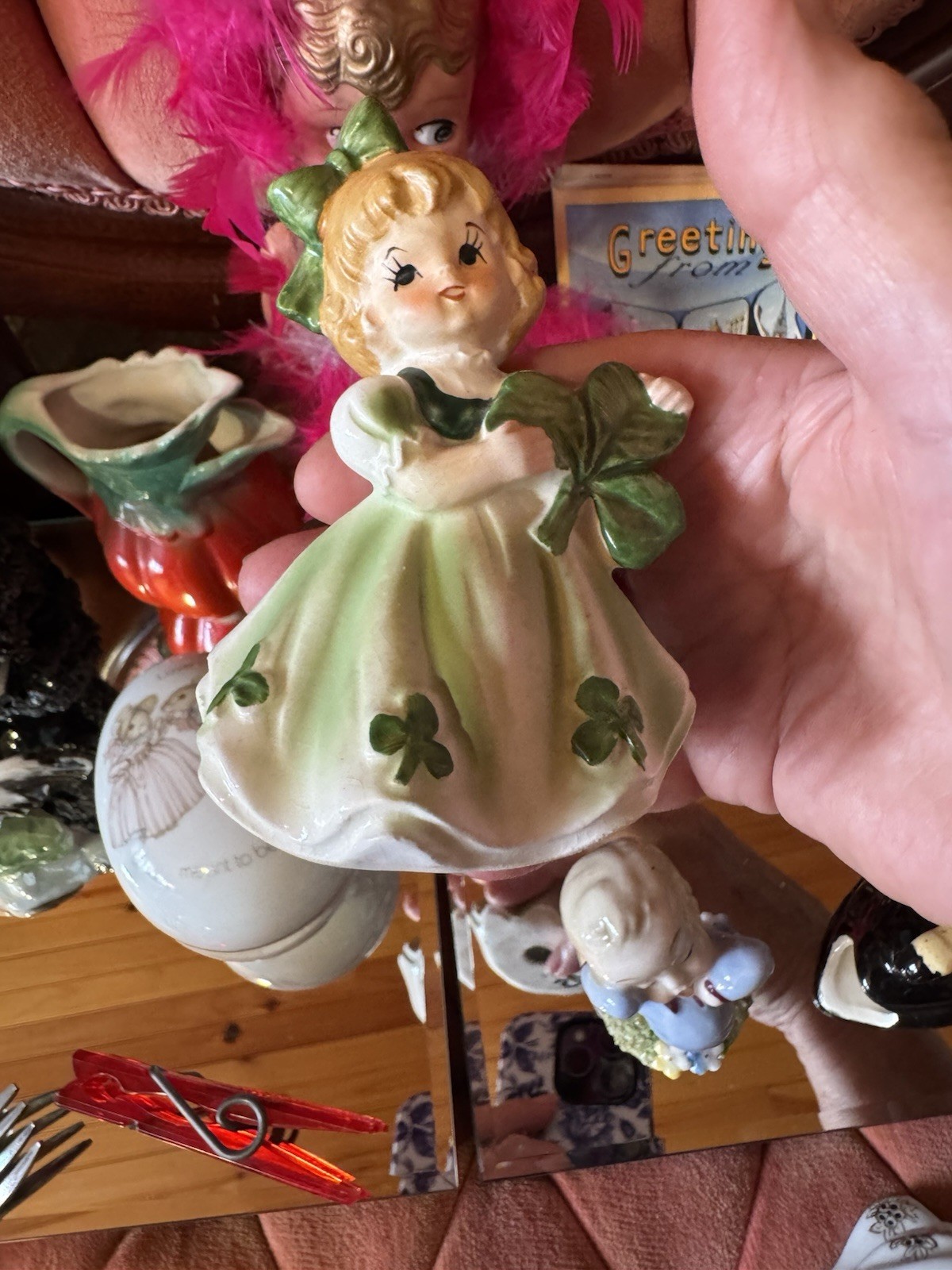 Vintage Junk Drawer Lot Of Figurines, Trinket Boxes, Collectibles Free Shipping