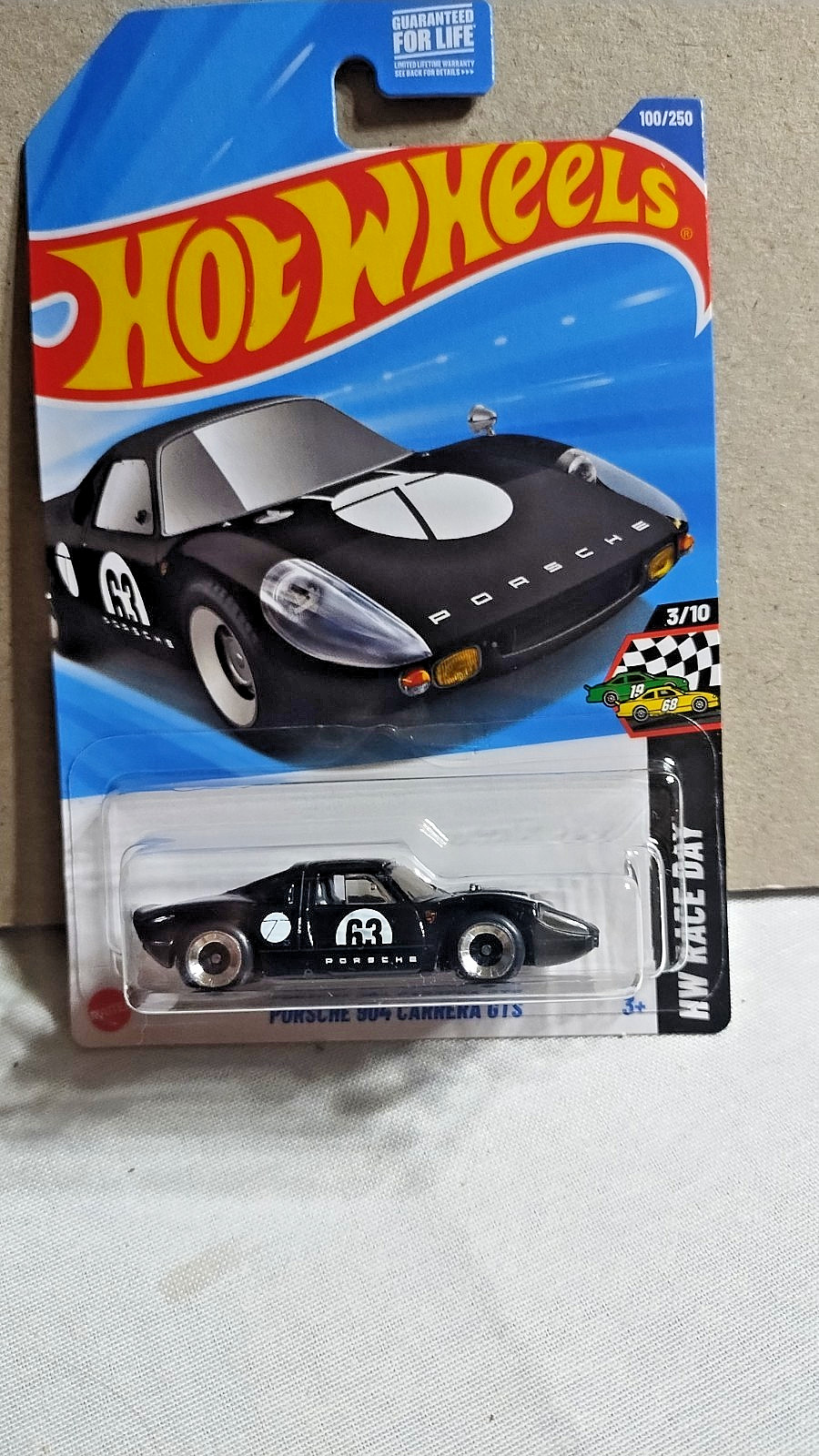 Hot Wheels Porsche 904 Carrera GTS HW Race Day #3/10 Black Diecast 1:64 Scale