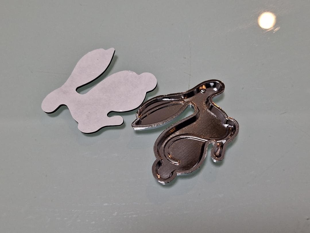 -VW Rabbit Metal Chrome Plated Small Emblem